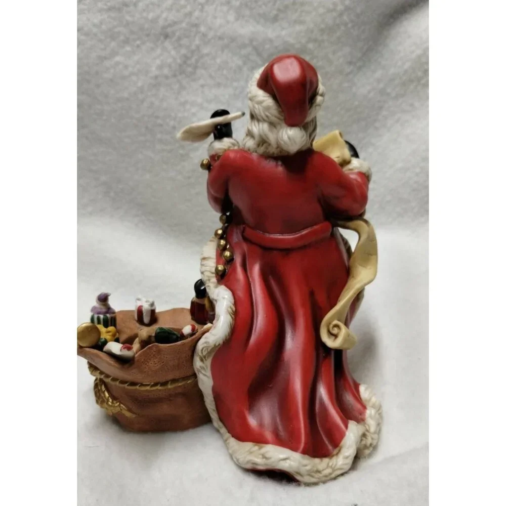 Partylite‎ Santa Claus Tealight Holder wit Toy Bag 7" Tall Hand-Painted